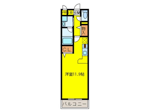 ビュークレスト南大橋の物件間取画像